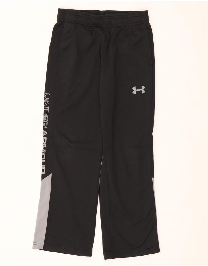 UNDER ARMOUR Boys Tracksuit Trousers 6-7 Years XS W22 L22 Black