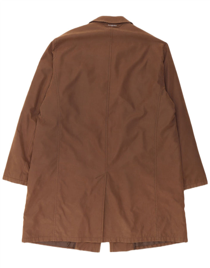 Bugatti Mens Overcoat EU 54 2XL Brown Polyester