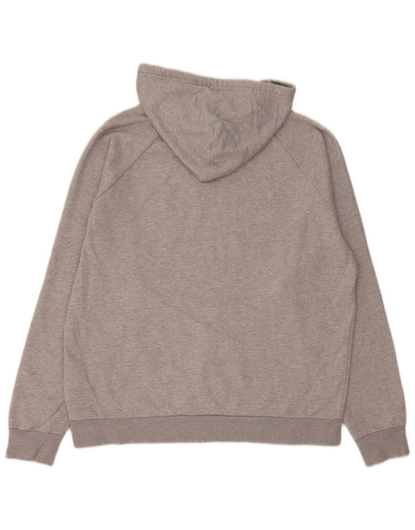 Under Armour Mens Graphic Hoodie Jumper Large Grey Flecked Cotton