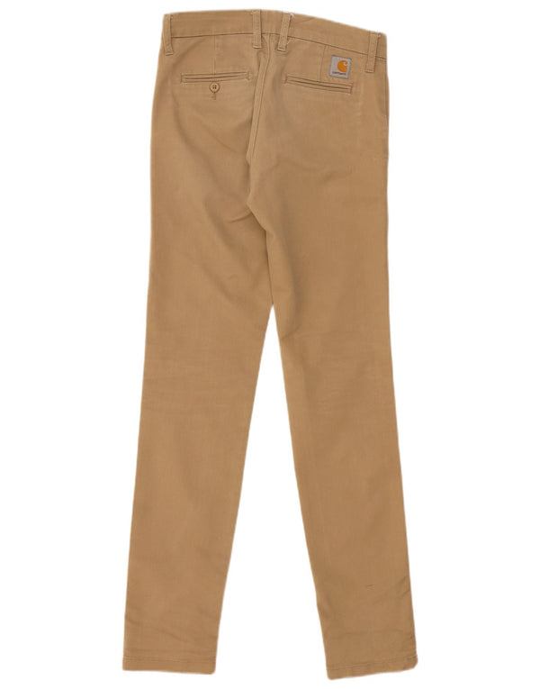 Carhartt Womens Slim Chino Trousers W26 L32 Beige Cotton