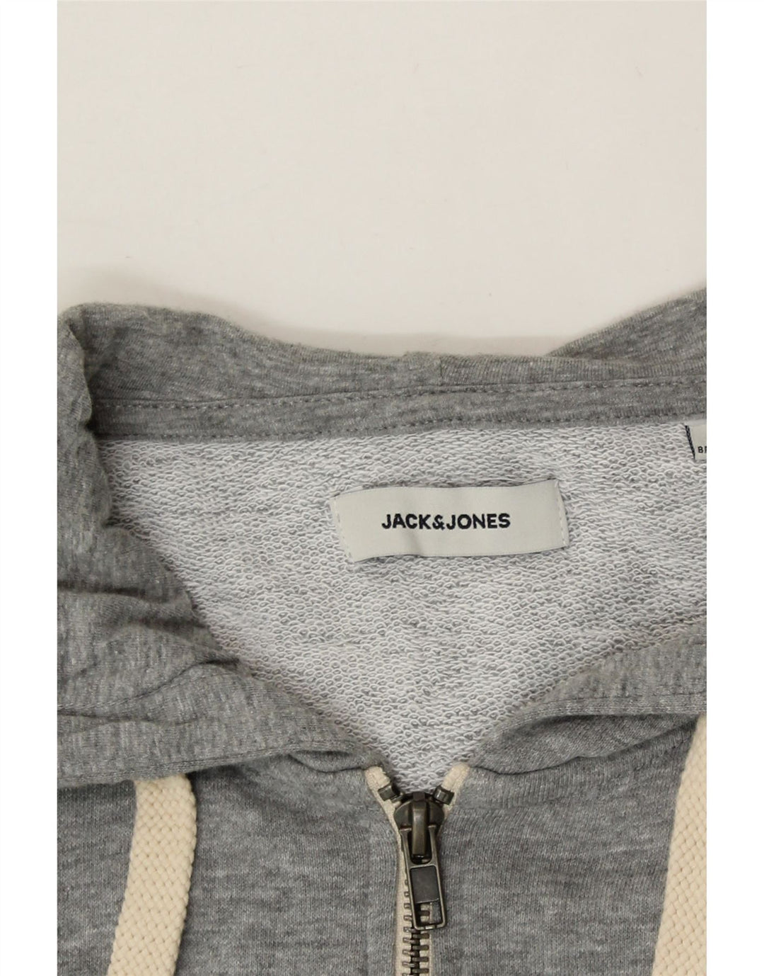 JACK & JONES Mens Zip Hoodie Sweater Medium Grey Cotton Vintage Jack & Jones and Second-Hand Jack & Jones from Messina Hembry 