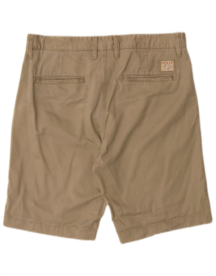 Guess Mens Chino Shorts W33 Medium  Beige Cotton