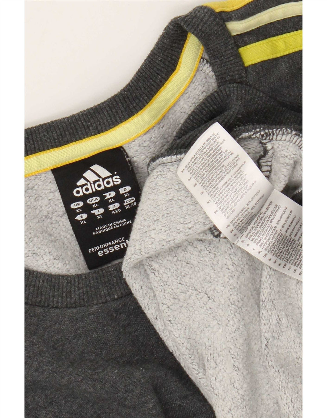 Adidas Mens Sweatshirt Jumper XL Grey Cotton