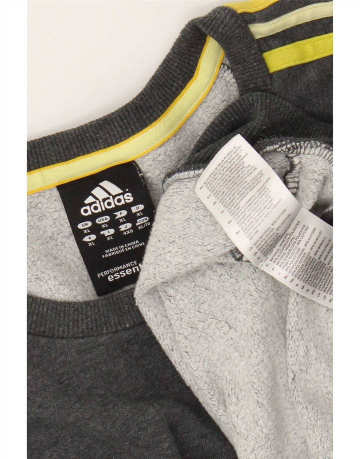 Adidas Mens Sweatshirt Jumper XL Grey Cotton