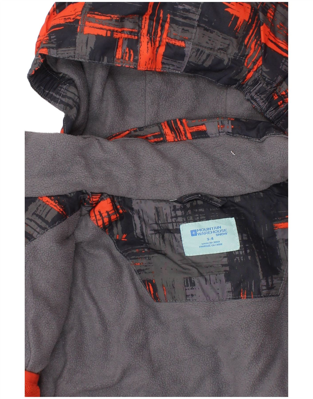 Mountain Warehouse Boys Hooded Windbreaker Jacket 3-4 Years Grey Check