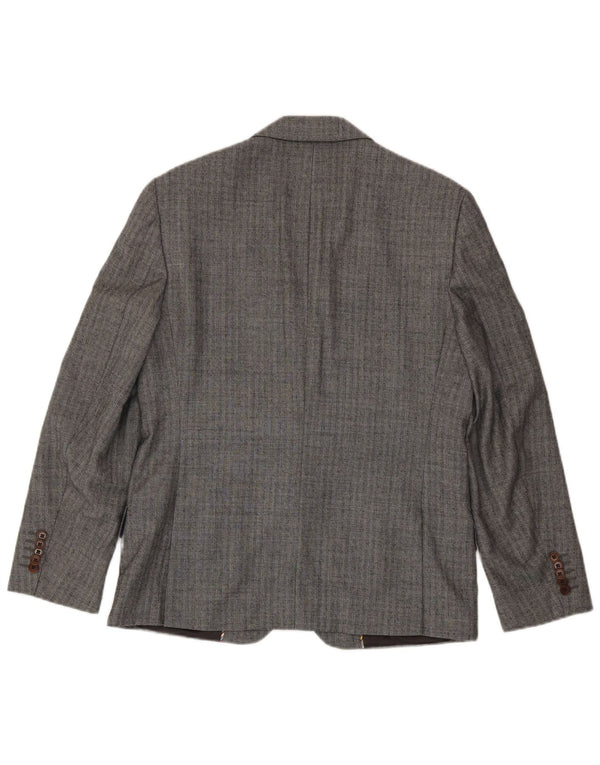 Paul Smith Mens 2 Button Blazer Jacket UK 40 Large Grey Pinstripe Wool