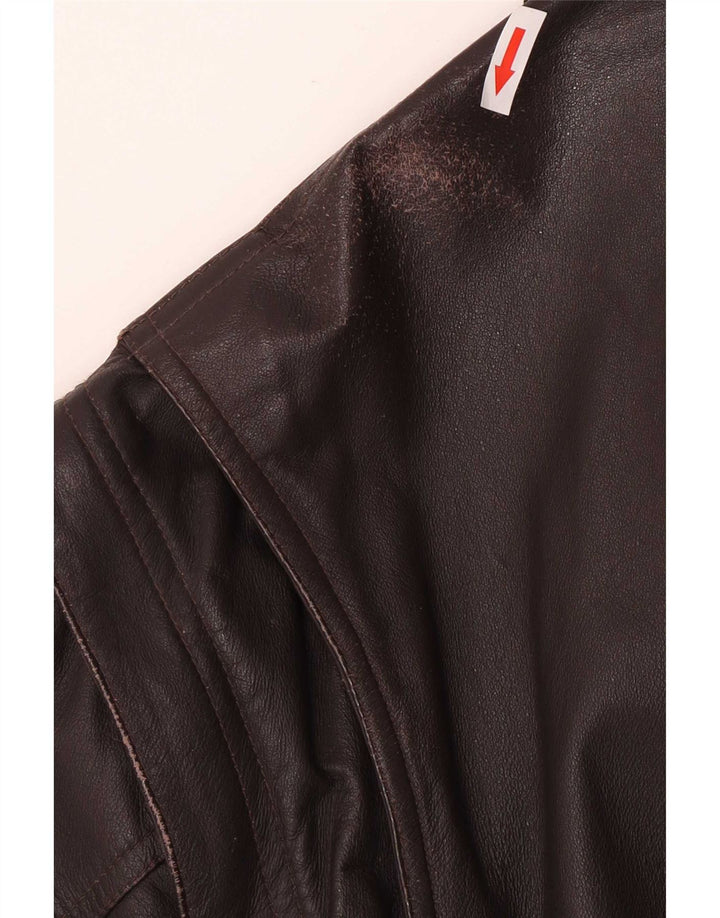 Vintage Mens Leather Jacket UK 42 XL Brown