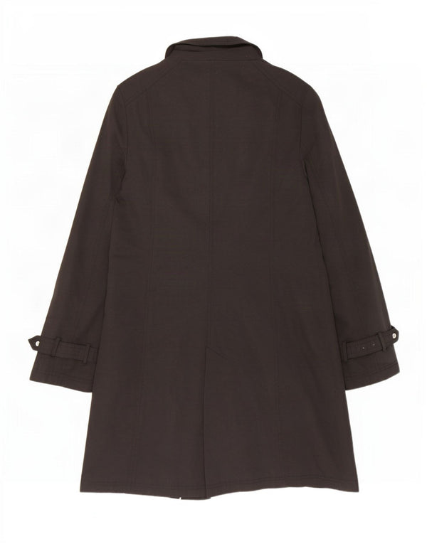 John Lewis Womens Overcoat UK 14 Medium Black Cotton