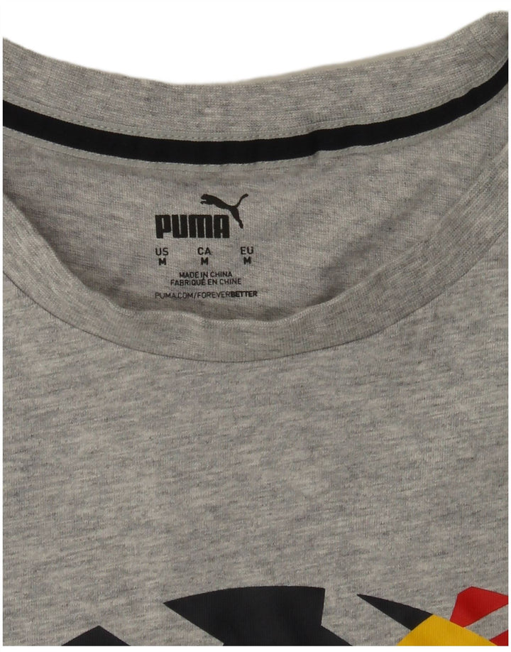 Puma Mens Red Bull Graphic T-Shirt Top Medium Grey Flecked