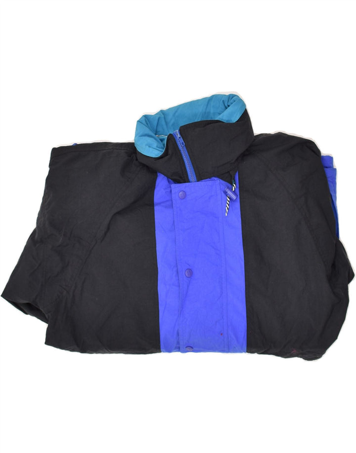 HELLY HANSEN Mens Windbreaker Jacket UK 38 Medium Black Colourblock Nylon Vintage Helly Hansen and Second-Hand Helly Hansen from Messina Hembry 