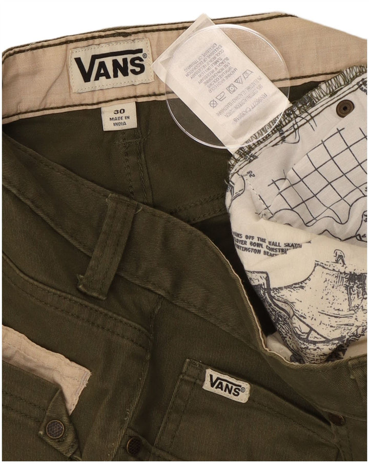 Vans Mens Casual Shorts W30 Medium Khaki Cotton