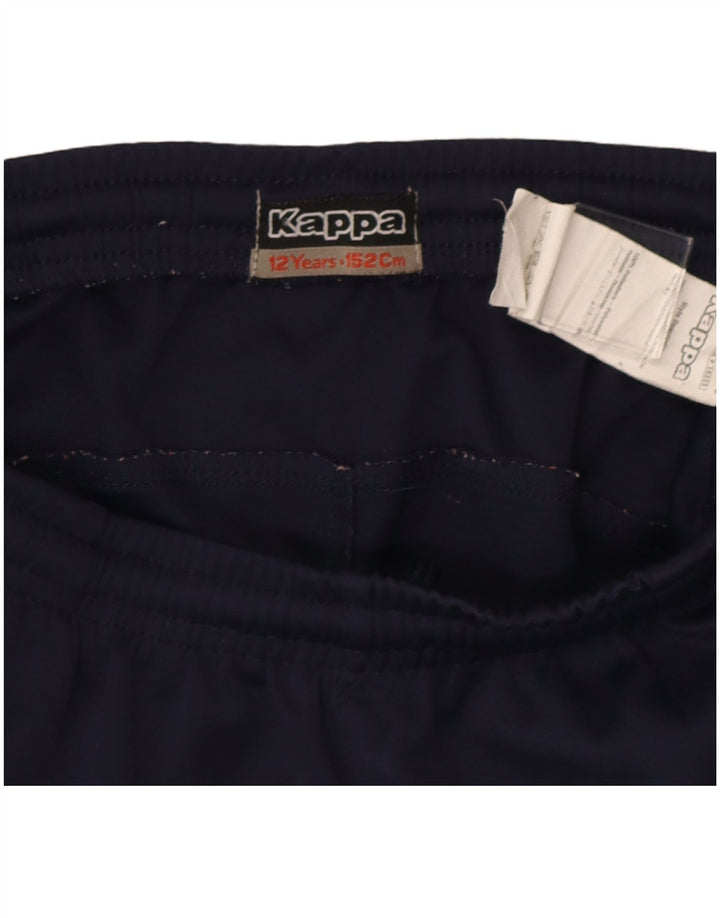 Kappa Boys Graphic Tracksuit Trousers 11-12 Years Navy Blue Polyester