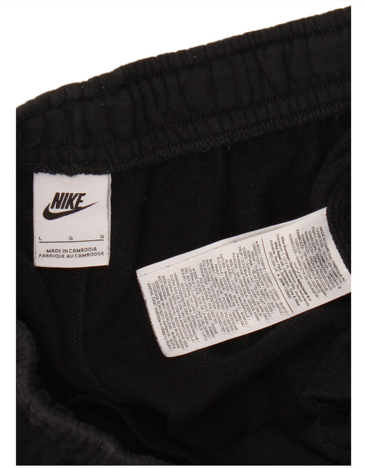 NIKE Mens Cargo Tracksuit Trousers Joggers Large  Black Cotton