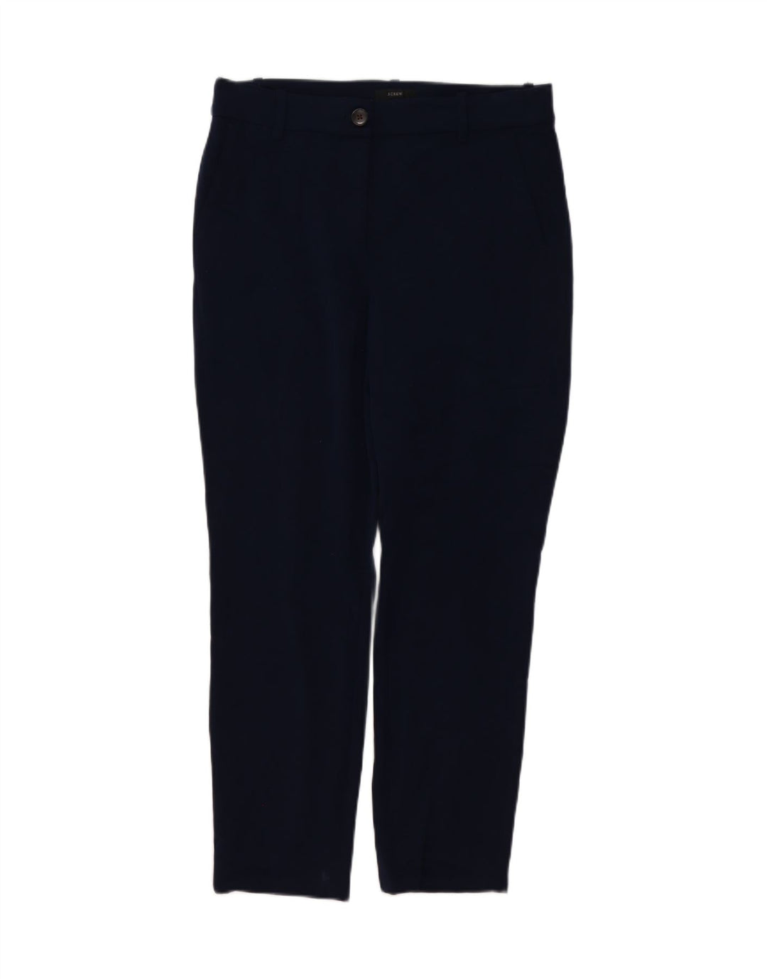 J. CREW Womens Slim Chino Trousers US 8 Medium W30 L28 Navy Blue Polyester Vintage J. Crew and Second-Hand J. Crew from Messina Hembry 