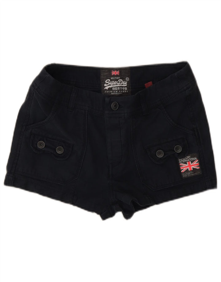 Superdry Womens Cargo Shorts XS W28  Black Cotton