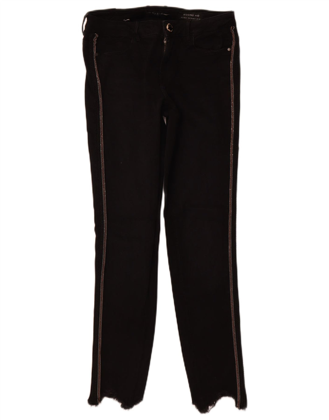 GUESS Womens Mid Rise Jegging Skinny Jeans W28 L28 Black Cotton