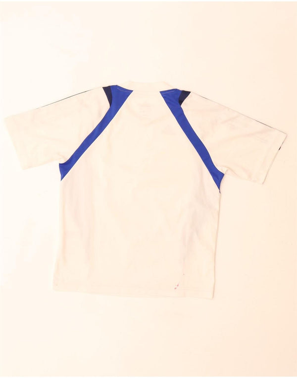 Adidas Boys Clima 365 T-Shirt Top 11-12 Years White Colourblock Polyester