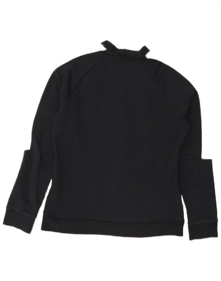 Puma Womens Tracksuit Top Jacket UK 14 Medium Black Colourblock Cotton