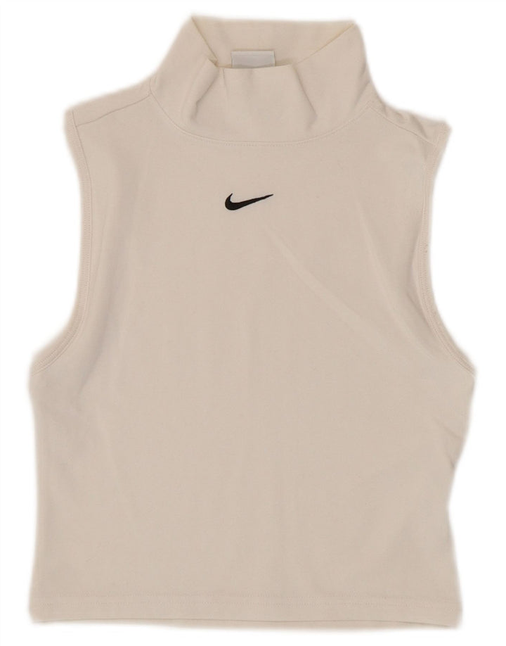 Nike Womens Crop Vest Top UK 4 XS White