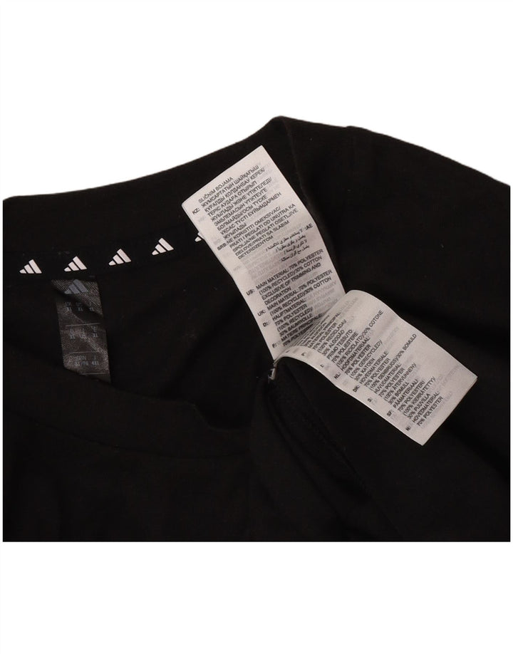 Adidas Mens Graphic T-Shirt Top XL Black Polyester