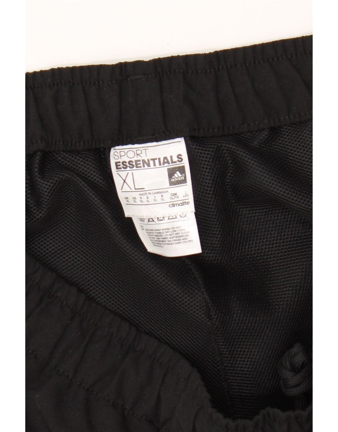 Adidas Mens Climalite Sport Shorts XL  Black Polyester