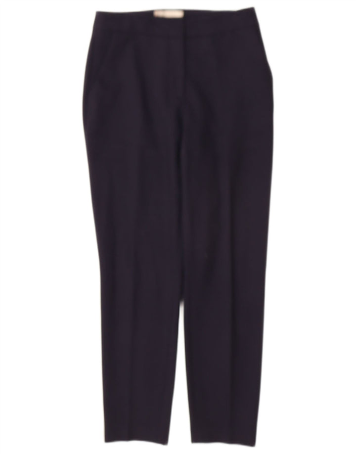 HOBBS Womens Slim Chino Trousers Medium W28 L28 Navy Blue Wool