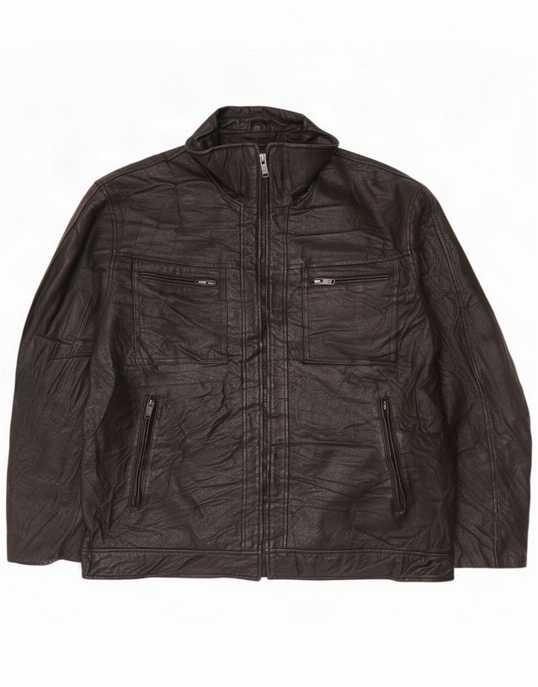 Canda Mens Leather Jacket UK 44 2XL Black