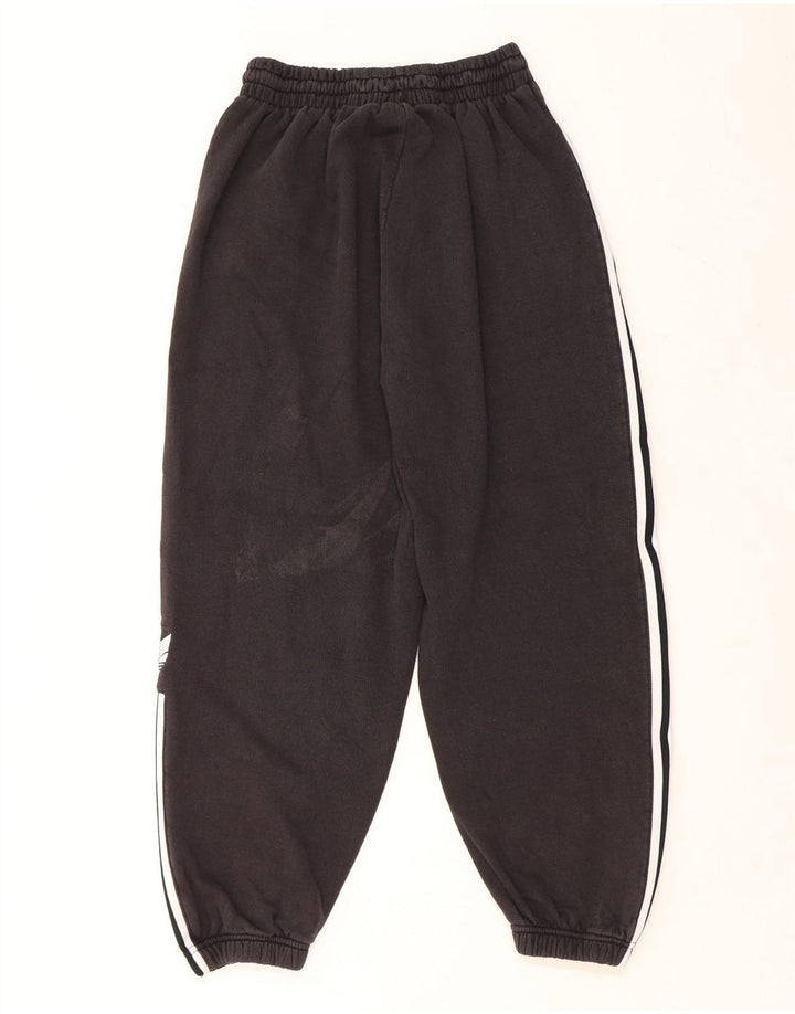 ADIDAS Womens Tracksuit Trousers Joggers UK 14 Medium Black Cotton