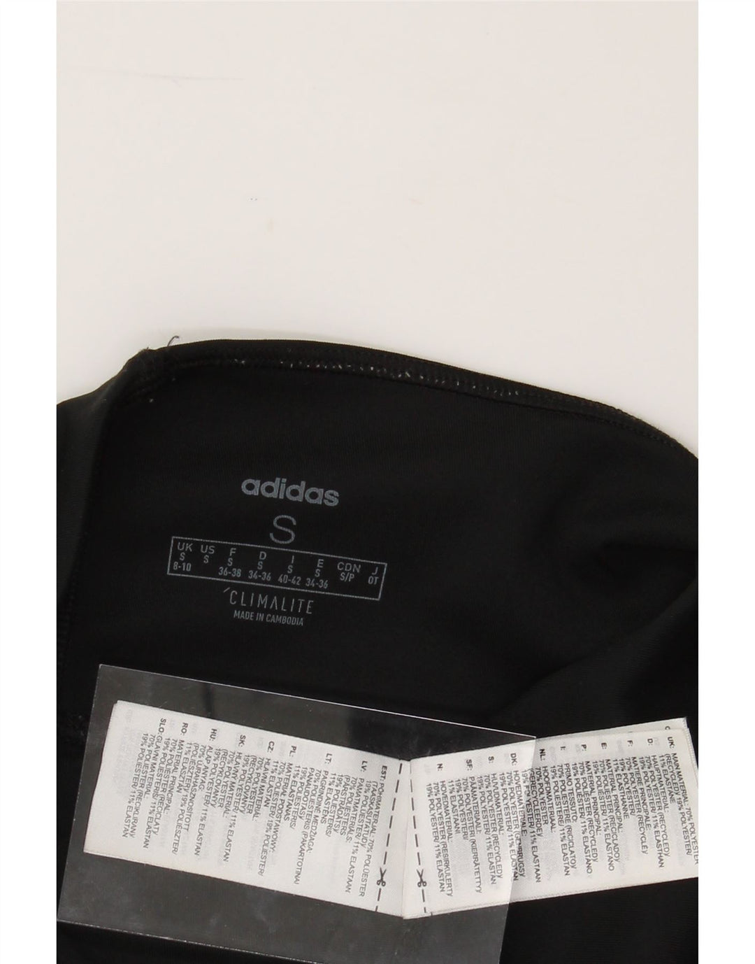 ADIDAS Womens Climalite Leggings UK 8/10 Small  Black Polyester Vintage Adidas and Second-Hand Adidas from Messina Hembry 