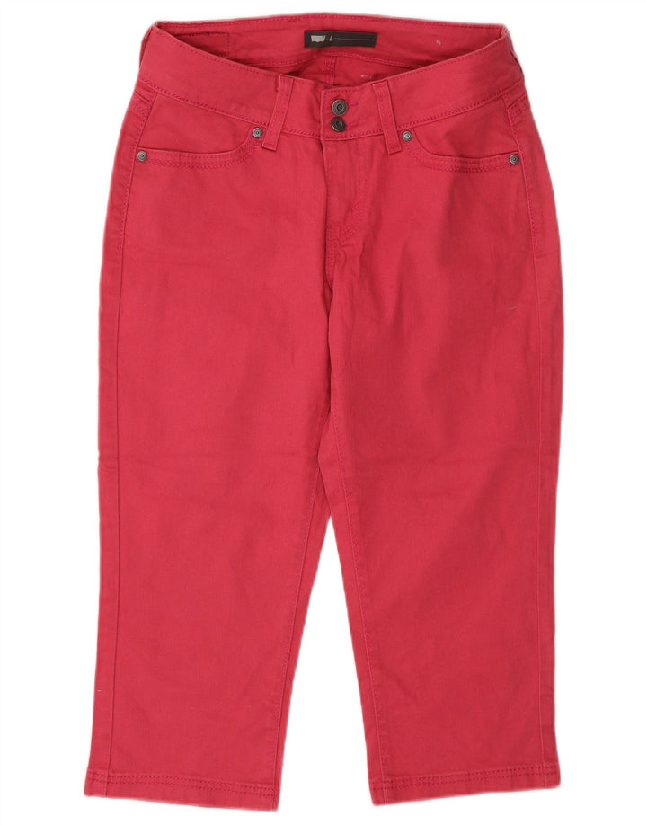Levi's Womens Capri Jeans US 4 Small W27 L20 Pink Cotton