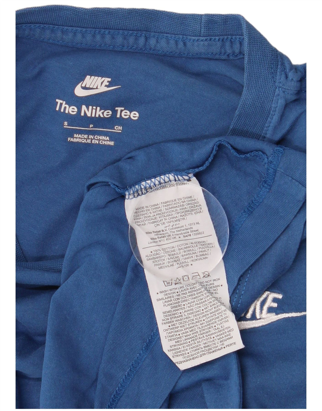 Nike Mens T-Shirt Top Small Blue Cotton