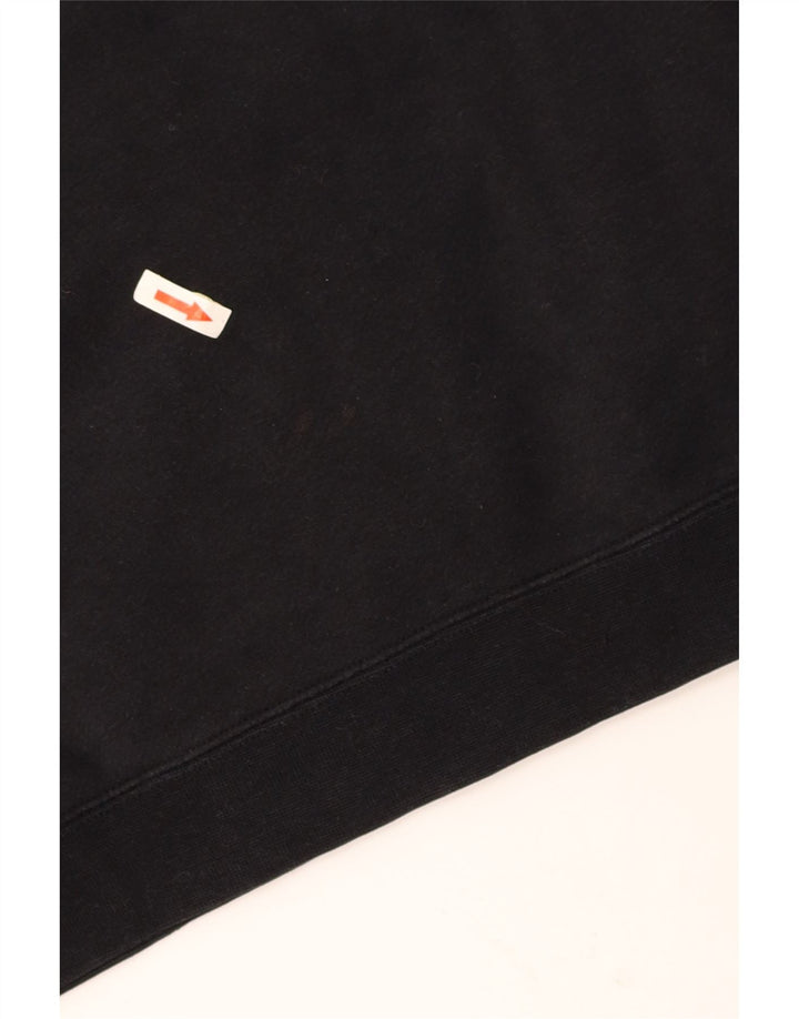 NIKE Womens Crop Oversized Graphic Sweatshirt Jumper UK 10 Small Black