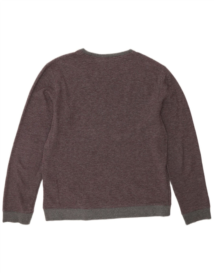 Ted Baker Mens Crew Neck Jumper Sweater Size 3 Medium Burgundy Cotton