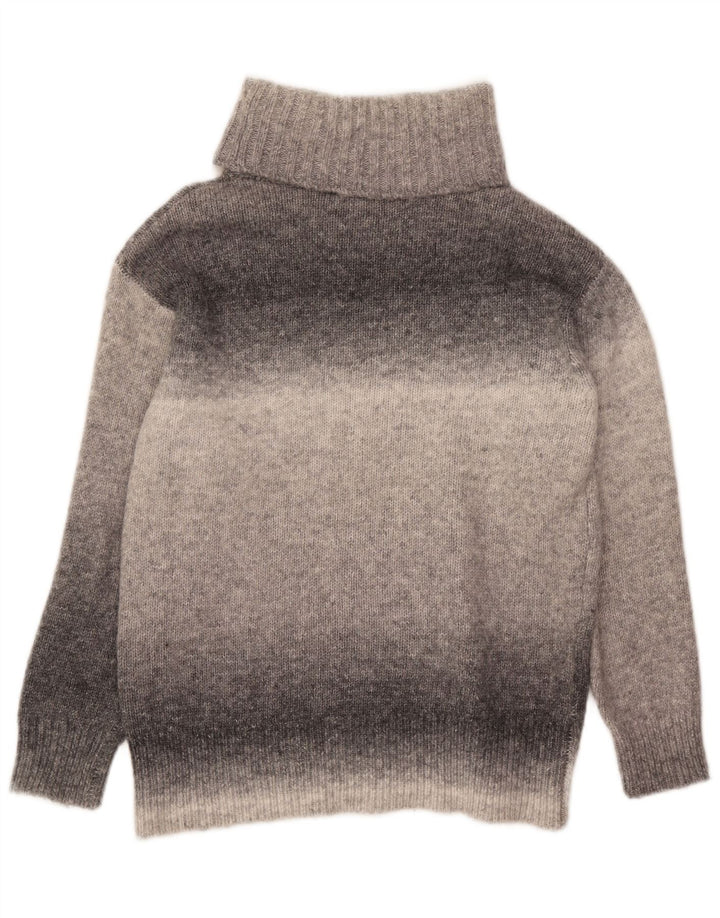 Marks & Spencer Womens Roll Neck Jumper Sweater UK 14 Medium Grey