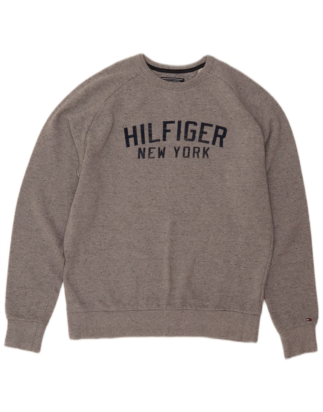 TOMMY HILFIGER Womens Vintage Fit Sweatshirt Jumper UK 16 Large Grey