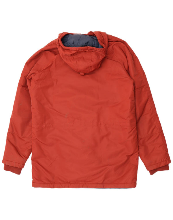 Vans Mens Hooded Parka Jacket UK 38 Medium Maroon