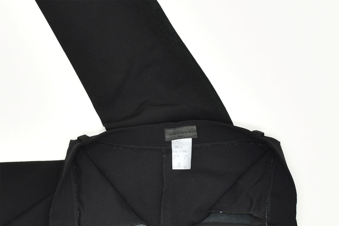 ABSOLU Womens Straight Casual Trousers W24 L29 Black Polyamide | Vintage | Thrift | Second-Hand | Used Clothing | Messina Hembry 