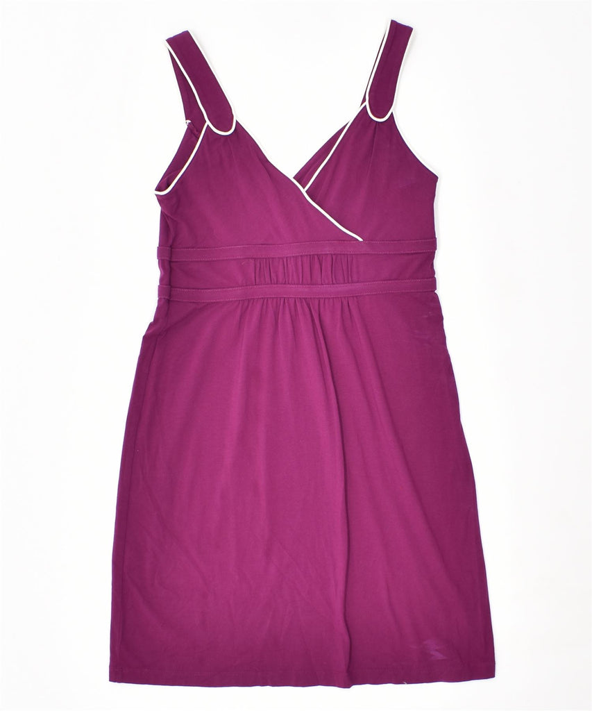 ANN TAYLOR Womens Empire Dress UK 8 Small Purple Cotton | Vintage | Thrift | Second-Hand | Used Clothing | Messina Hembry 